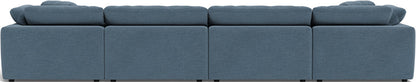 Fluffy 178" 4 Piece Sectional W/Double Otto - Elliot French Blue