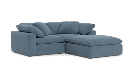 Fluffy 89" 2 Piece Sofa w/Otto - Elliot French Blue