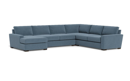 Mas Mesa 162" Deep Corner Sectionals w. Left Chaise - Elliot French Blue