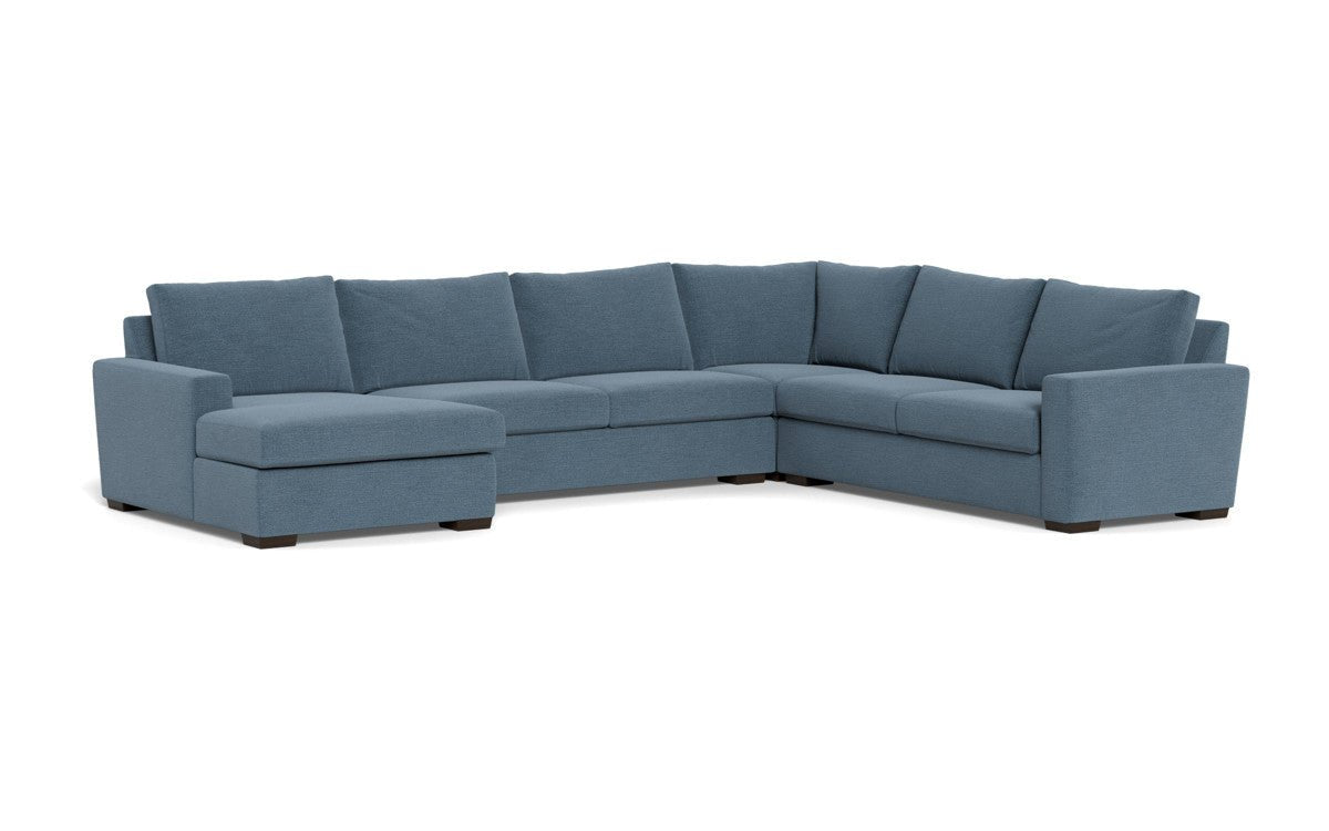 Mesa 156" Corner Sectionals w. Left Chaise - Elliot French Blue