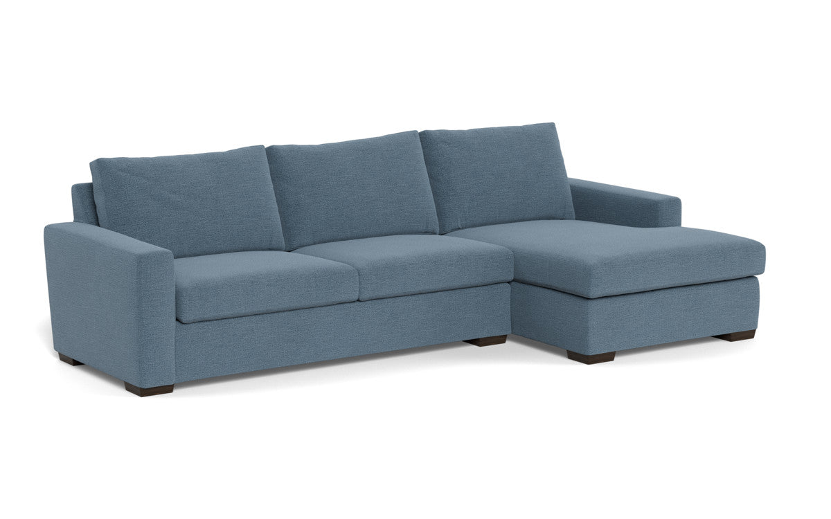 Mesa 123" Right Chaise Sectional - Elliot French Blue
