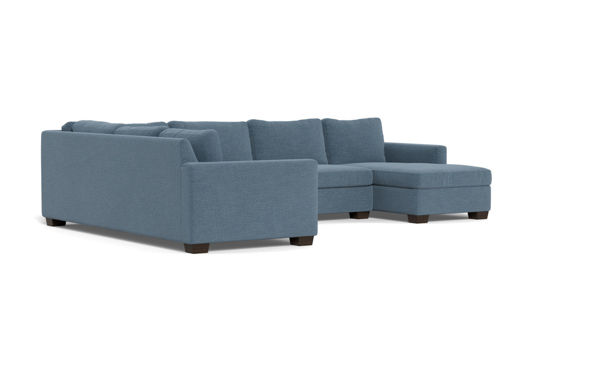 Track 141" Corner Sectionals w. Right Chaise - Elliot French Blue