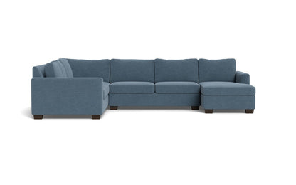 Track 141" Corner Sectionals w. Right Chaise - Elliot French Blue
