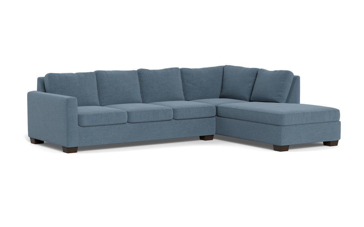 Track 121" Right Chaise Sleeper Sectional - Elliot French Blue
