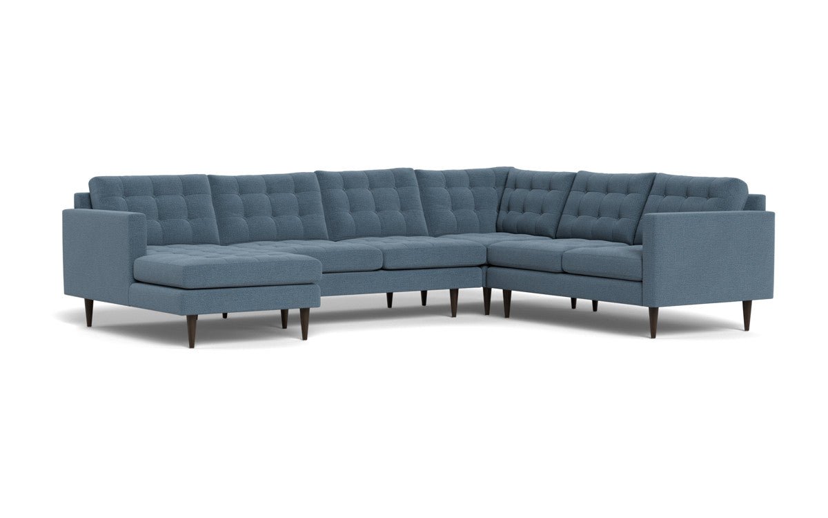 Wallace 130" Corner Sectionals w. Left Chaise - Elliot French Blue