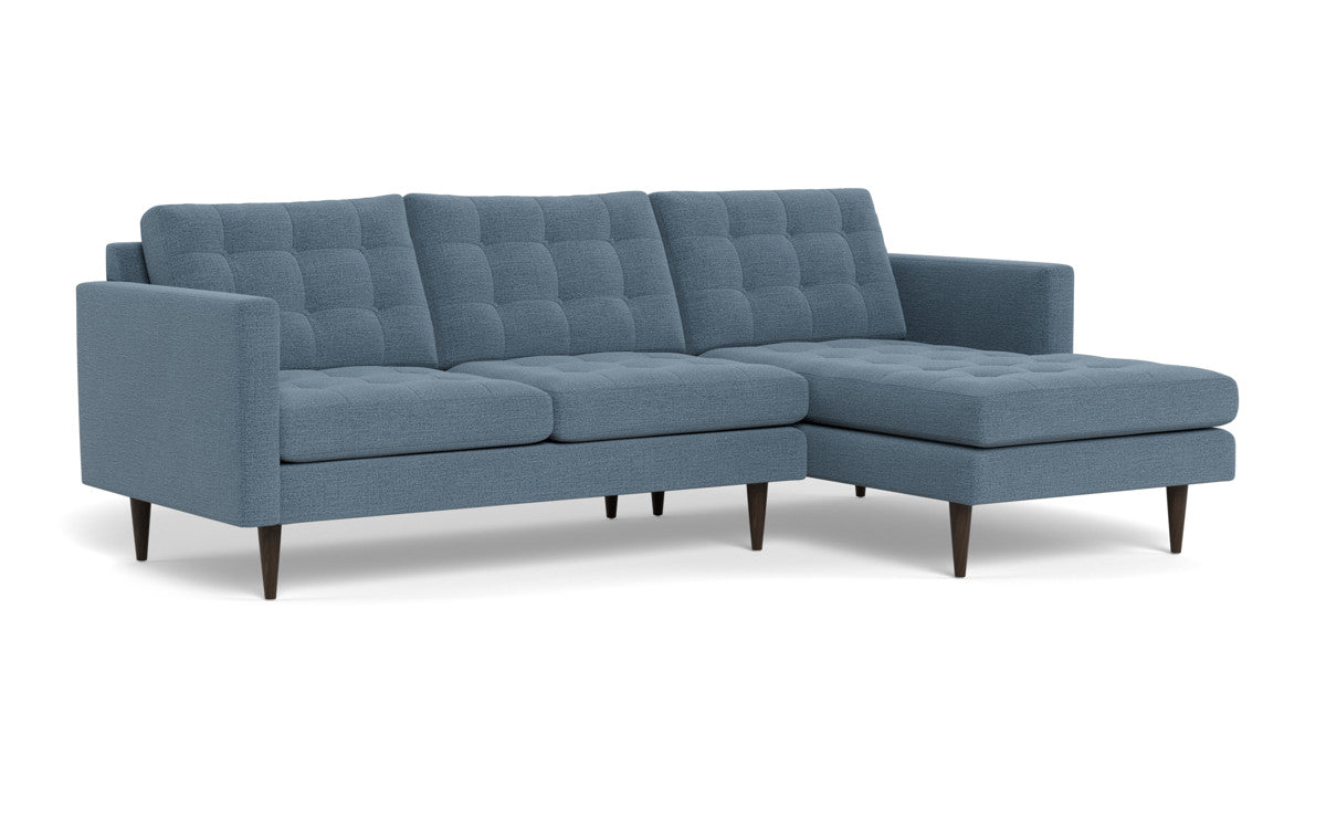 Wallace 98" Right Chaise Sectional - Elliot French Blue