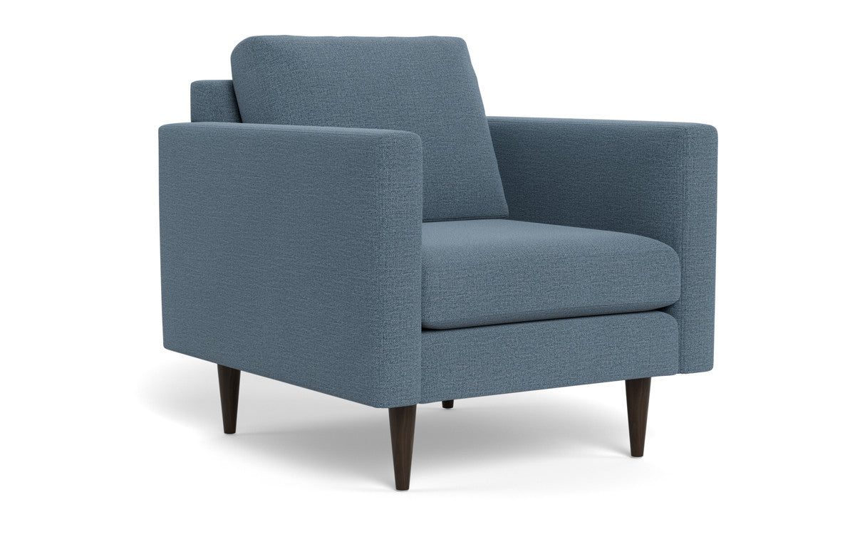 Wallace 34" Untufted Arm Chair - Elliot French Blue