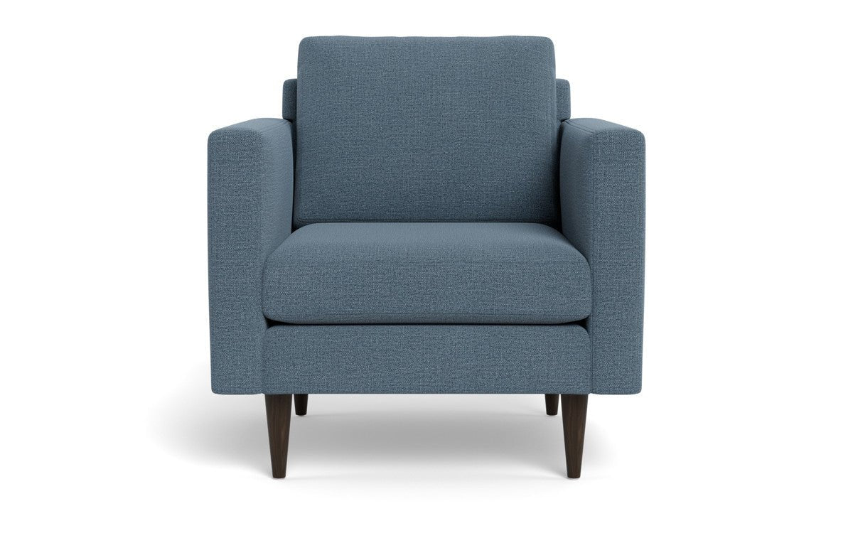 Wallace 34" Untufted Arm Chair - Elliot French Blue