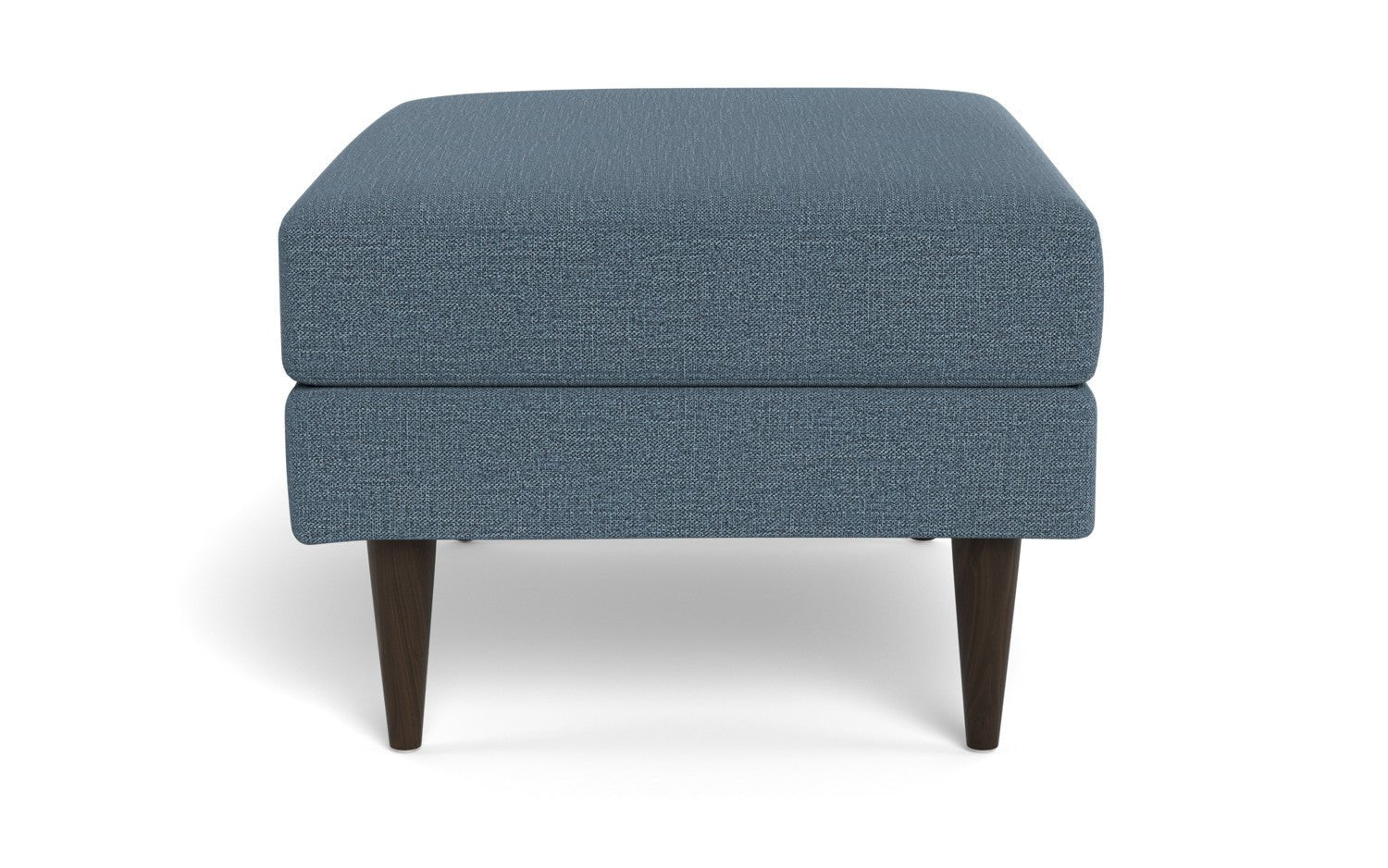 Wallace Untufted Ottoman - Elliot French Blue