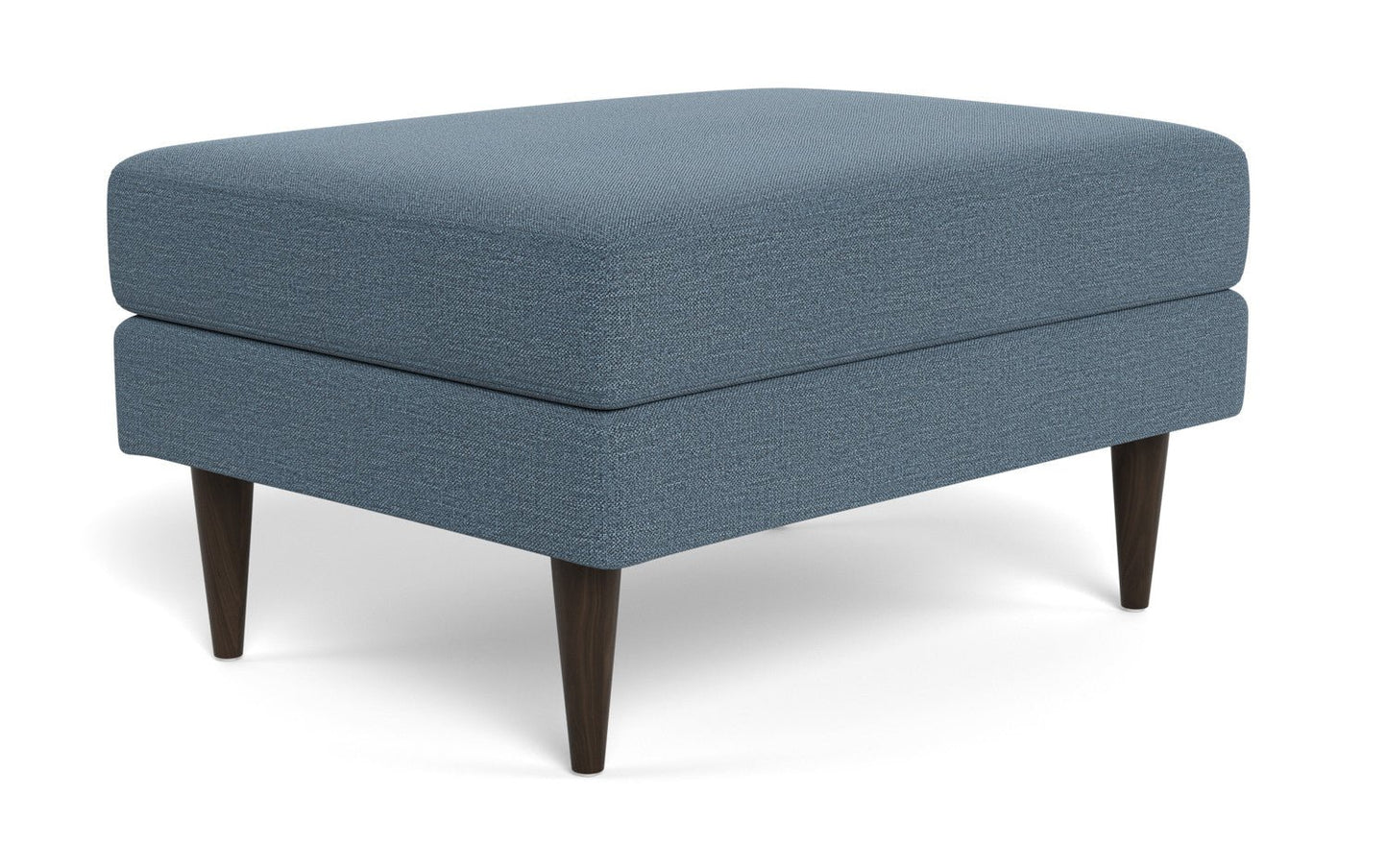 Wallace Untufted Ottoman - Elliot French Blue