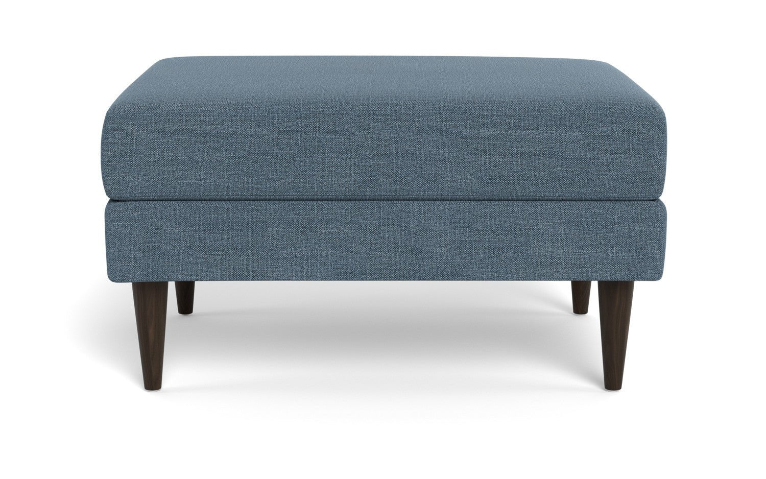 Wallace Untufted Ottoman - Elliot French Blue