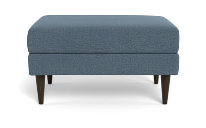 Wallace Untufted Ottoman - Elliot French Blue