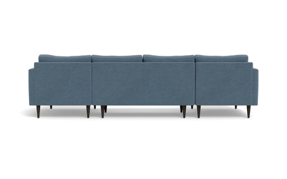 Wallace 126" Untufted Double Chaise U Sectional - Elliot Dove