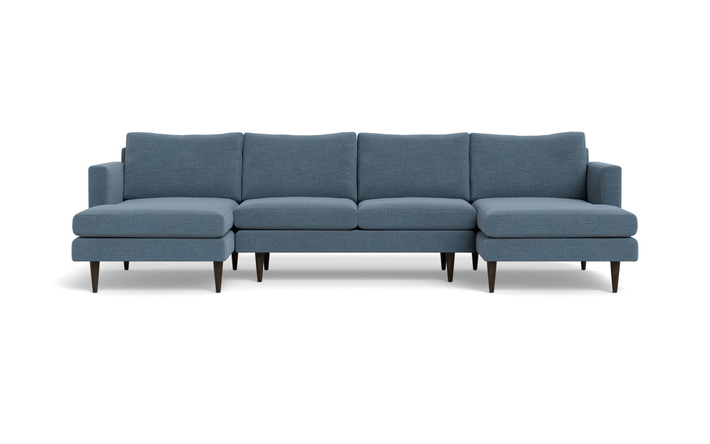 Wallace 126" Untufted Double Chaise U Sectional - Elliot Dove