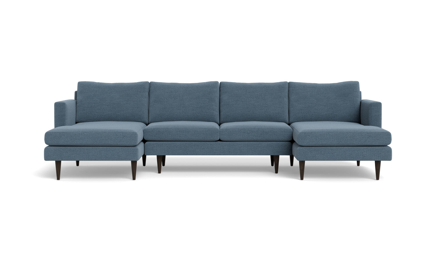 Wallace 126" Untufted Double Chaise U Sectional - Elliot Dove
