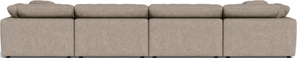 Fluffy 178" 4 Piece Sectional W/Double Otto - Elliot Pebble
