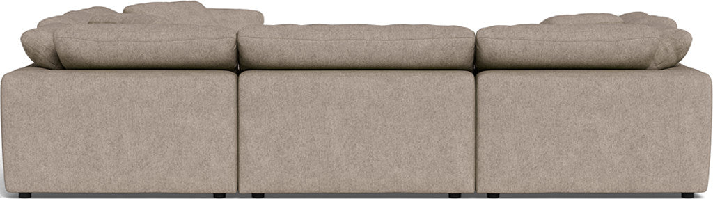 Fluffy 133.5" 6 Piece Sectional W/Ottoman - Elliot Pebble