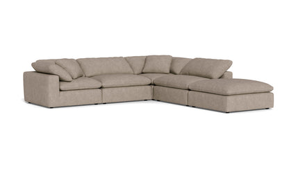 Fluffy 133.5" 4 Piece Sectional w/Otto - Elliot Pebble