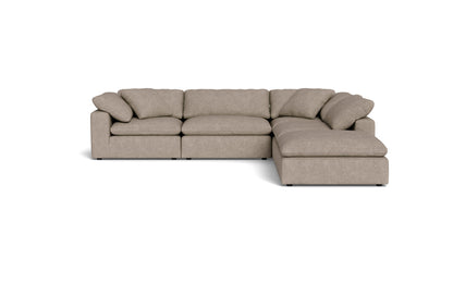 Fluffy 133.5" 4 Piece Sectional w/Otto - Elliot Pebble