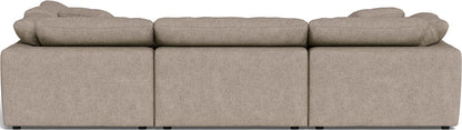Fluffy 133.5" 4 Piece Sectional w/Otto - Elliot Pebble