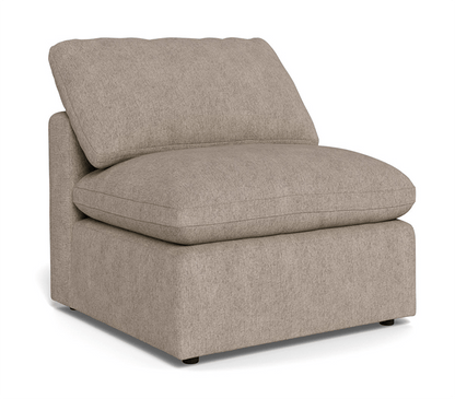 Fluffy Small Armless Chair - Elliot Pebble