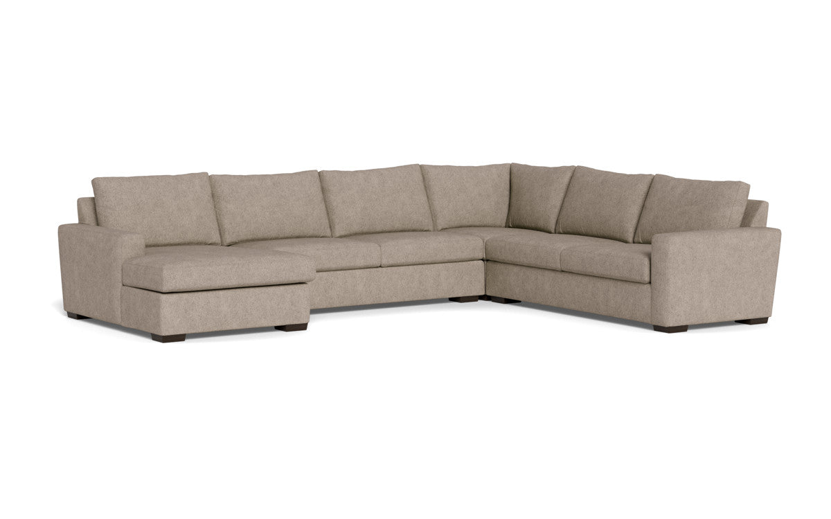 Mesa 156" Corner Sectionals w. Left Chaise - Elliot Pebble