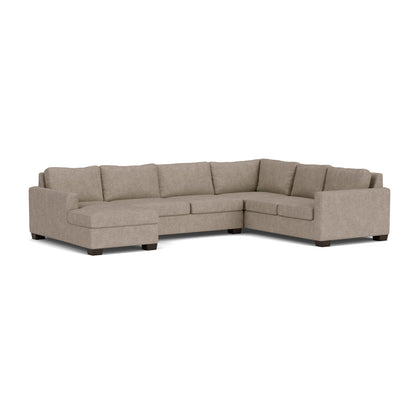 Track 141" Corner Sectionals w. Left Chaise - Elliot Pebble