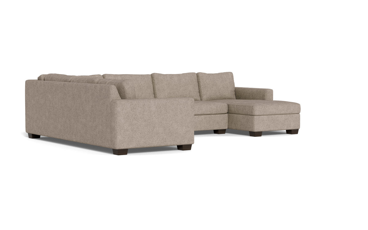Track 141" Corner Sectionals w. Right Chaise - Elliot Pebble