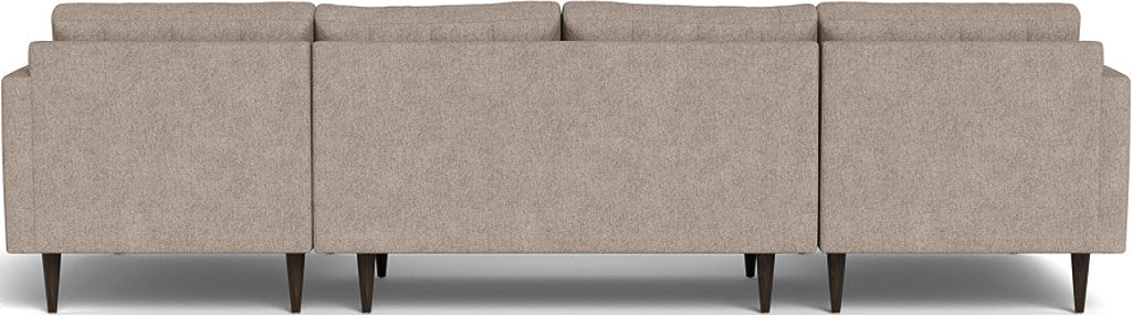 Wallace 126" Double Chaise U Sectional - Elliot Pebble