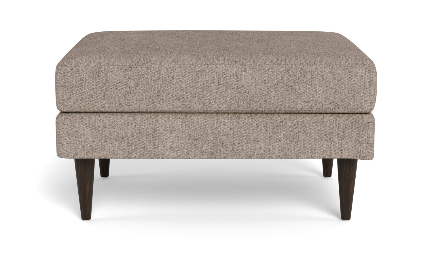 Wallace Untufted Ottoman - Elliot Pebble