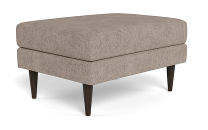 Wallace Untufted Ottoman - Elliot Pebble