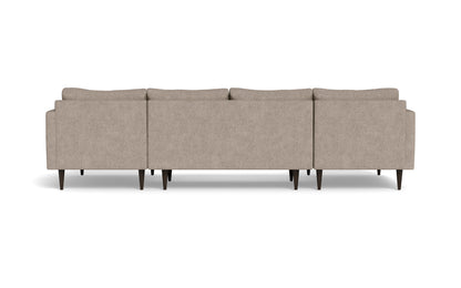 Wallace 126" Untufted Double Chaise U Sectional - Elliot Pebble