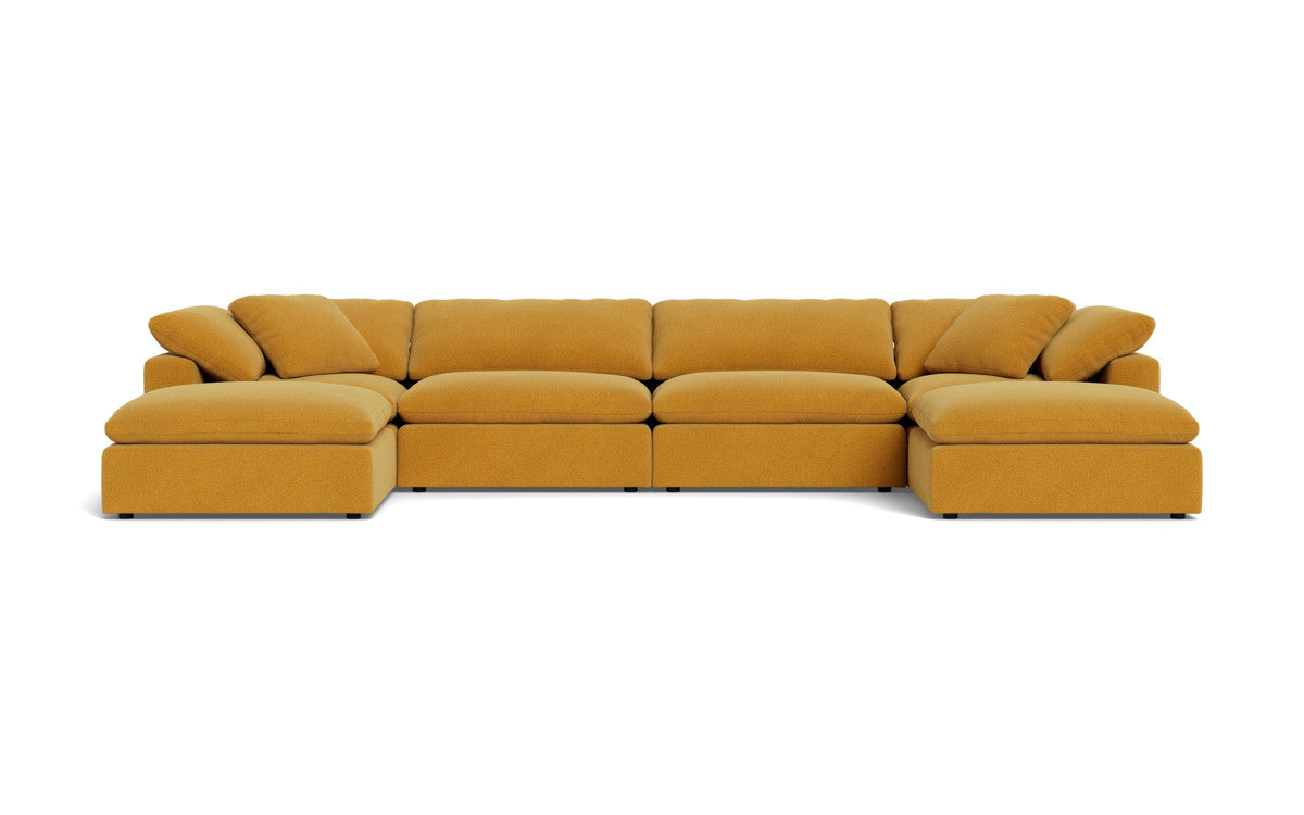 Fluffy 178" 4 Piece Sectional W/Double Otto - Elliot Sunflower