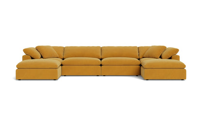 Fluffy 178" 4 Piece Sectional W/Double Otto - Elliot Sunflower