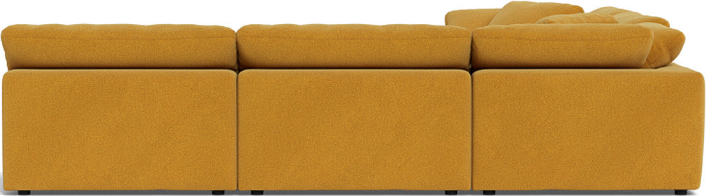 Fluffy 133.5" 5 Piece Sectional W/Ottoman - Elliot Sunflower