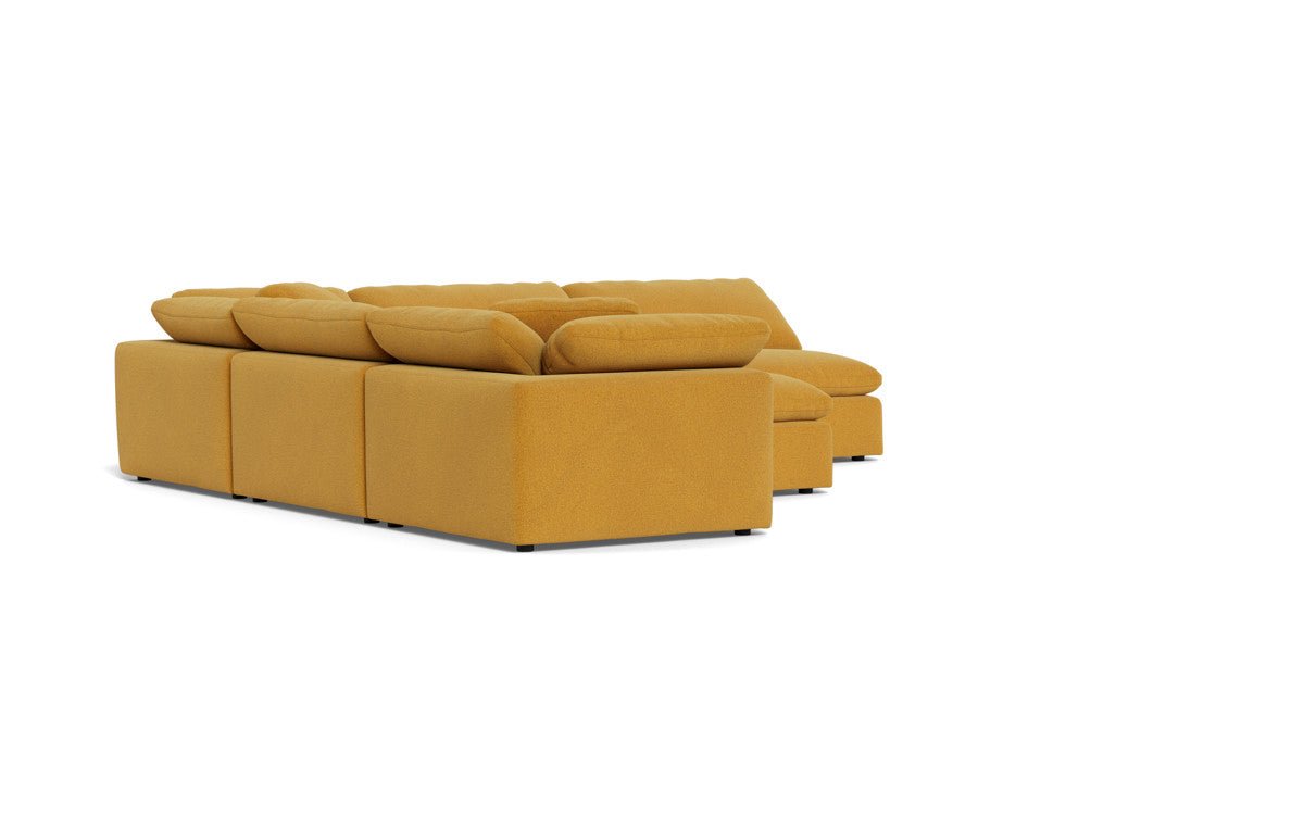 Fluffy 133.5" 5 Piece Sectional W/Ottoman - Elliot Sunflower