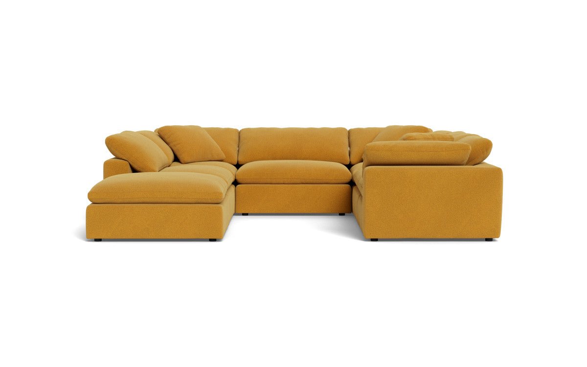 Fluffy 133.5" 6 Piece Sectional W/Ottoman - Elliot Sunflower