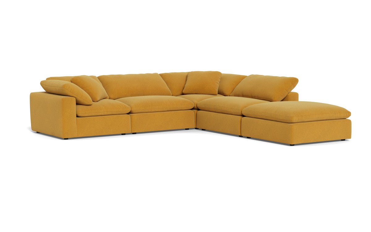 Fluffy 133.5" 4 Piece Sectional w/Otto - Elliot Sunflower