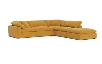 Fluffy 133.5" 4 Piece Sectional w/Otto - Elliot Sunflower
