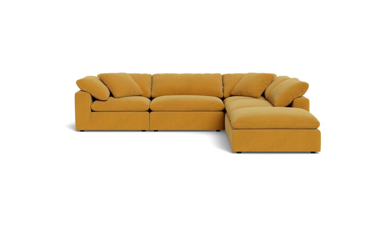 Fluffy 133.5" 4 Piece Sectional w/Otto - Elliot Sunflower