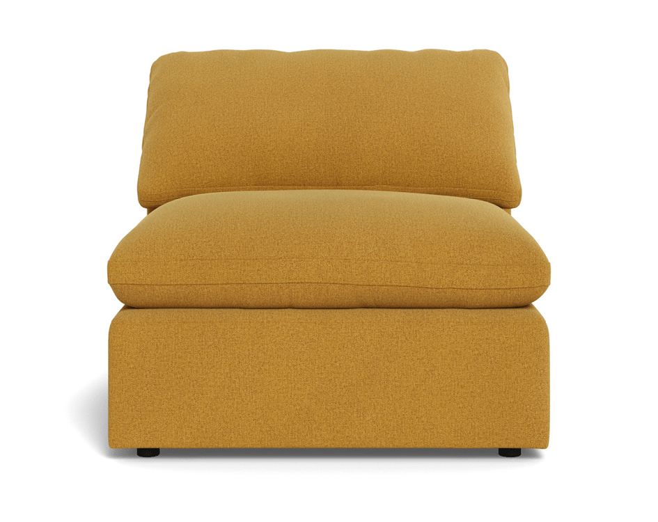 Fluffy Small Armless Chair - Elliot Pebble