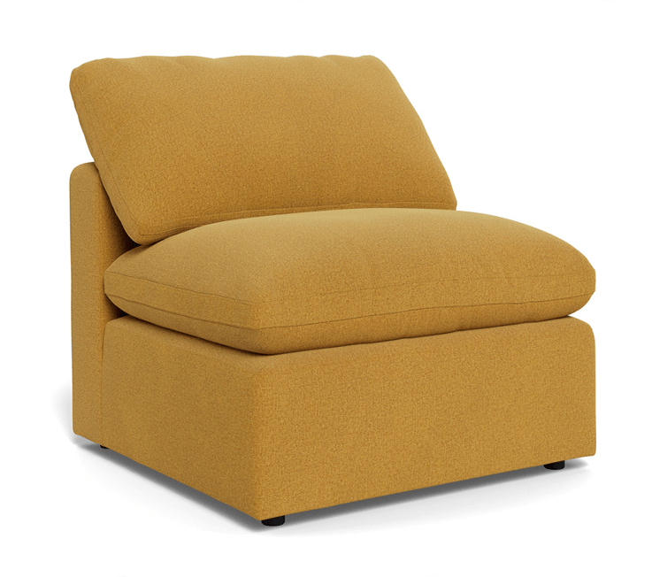 Fluffy Small Armless Chair - Elliot Sunflower