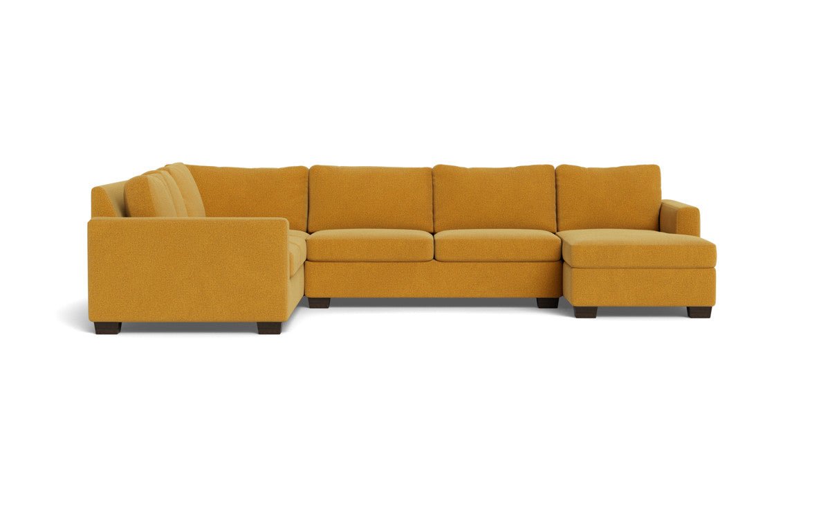 Track 141" Corner Sectionals w. Right Chaise - Elliot Sunflower