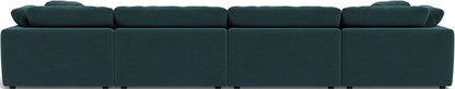 Fluffy 178" 4 Piece Sectional W/Double Otto - Elliot Teal
