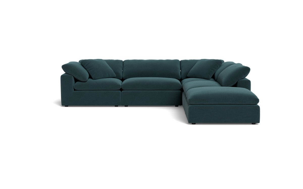 Fluffy 133.5" 4 Piece Sectional w/Otto - Elliot Teal