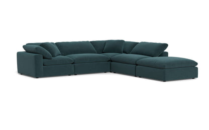 Fluffy 133.5" 4 Piece Sectional w/Otto - Elliot Teal