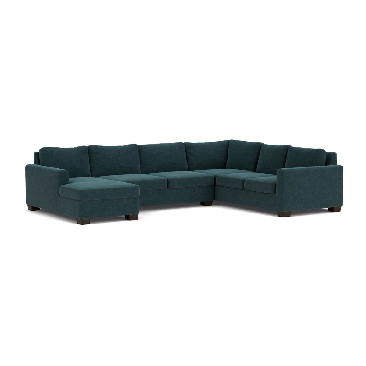 Track 141" Corner Sectionals w. Left Chaise - Elliot Teal