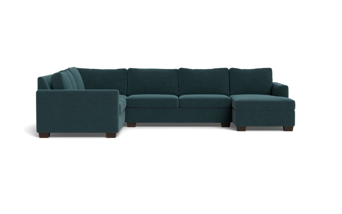 Track 141" Corner Sectionals w. Right Chaise - Elliot Teal