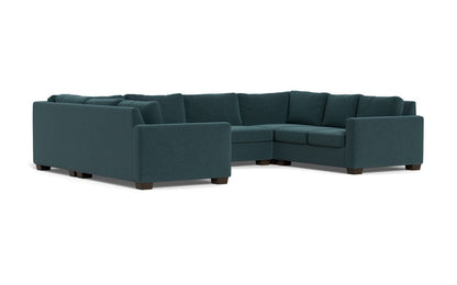 Track 141" Corner Sofa U Sectional - Elliot Teal