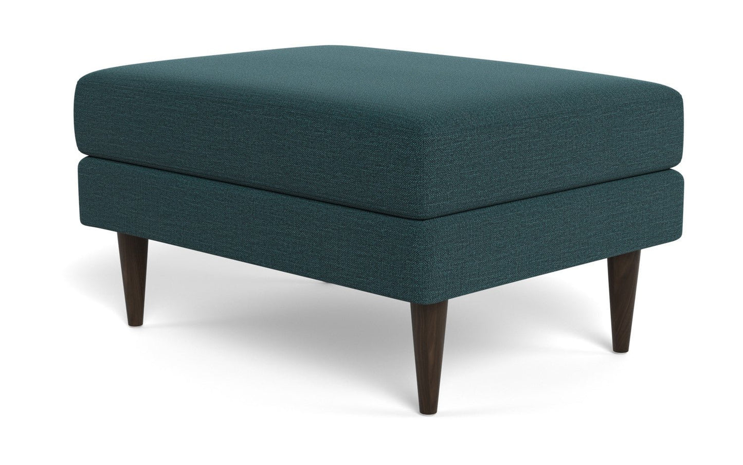 Wallace Untufted Ottoman - Elliot Teal